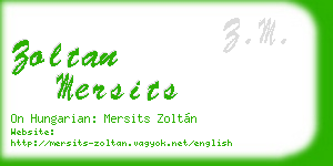 zoltan mersits business card